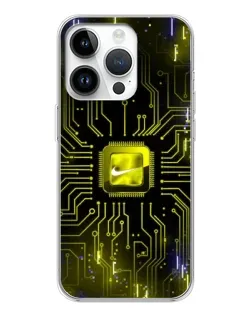 Чехол для Huawei Honor X7d с картинкой «Nike — золотая искра»