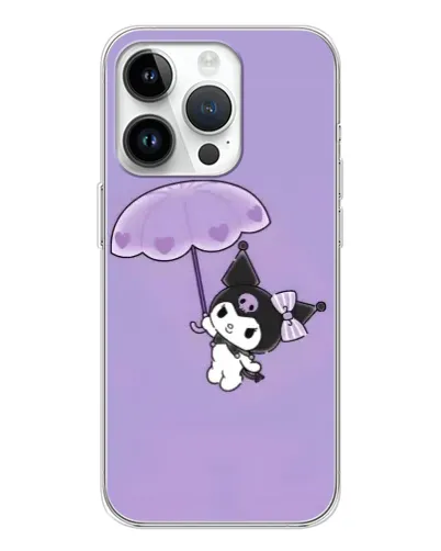 Чехол для Huawei Honor X7d с картинкой «Kuromi с зонтиком»