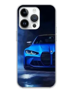 Чехол для Huawei Honor X7d с картинкой «Голубая BMW M4»