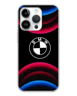 Чехол для Huawei Honor X7d с картинкой «Логотип BMW и неоновые дуги»
