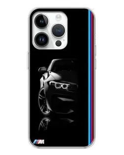 Чехол для Huawei Honor X7d с картинкой «Силуэт BMW в темноте»