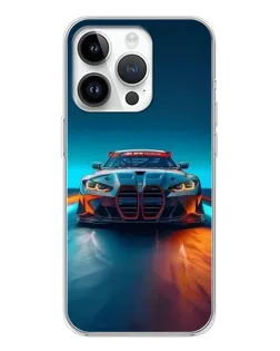 Чехол для Huawei Honor X7d с картинкой «BMW — огни неона»
