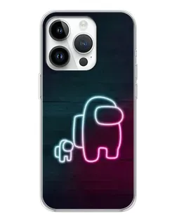 Чехол для Huawei Honor X7d с картинкой «Among Us неон-арт»