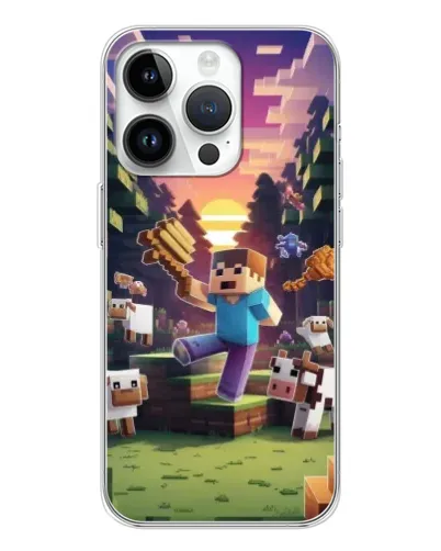Чехол для Huawei Honor X7d с картинкой «Стив на ферме»