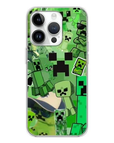 Чехол для Huawei Honor X7d с картинкой «Криперы Minecraft»