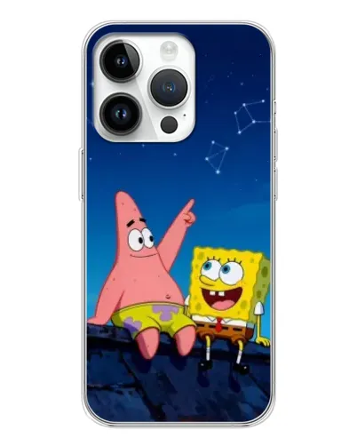Чехол для Huawei Honor X7d с картинкой «Губка Боб и Патрик ночью» Чехол для Huawei Honor X7d с картинкой «Губка Боб и Патрик ночью»