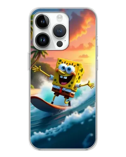 Чехол для Huawei Honor X7d с картинкой «Губка Боб серфингист» Чехол для Huawei Honor X7d с картинкой «Губка Боб серфингист»