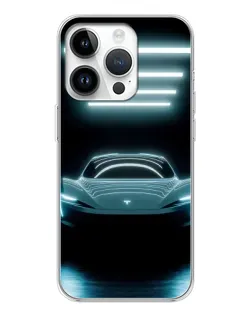 Чохол для Huawei Honor X7d з картинкою «Tesla в неоні»