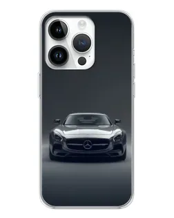 Чехол для Huawei Honor X7d с картинкой «Mercedes на черном»