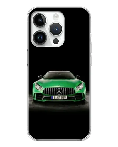 Чехол для Huawei Honor X7d с картинкой «Mercedes — неоновый лого»