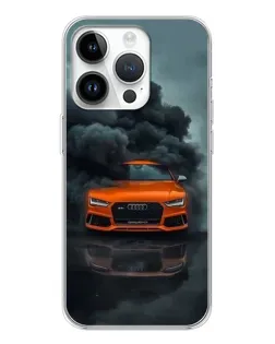 Чехол для Huawei Honor X7d с картинкой «Audi в облаках дыма»