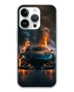 Чехол для Huawei Honor X7d с картинкой «Lamborghini дымная эстетика»