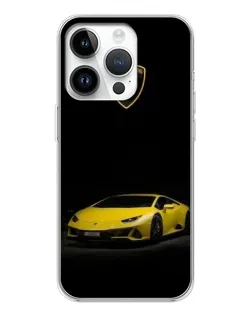 Чехол для Huawei Honor X7d с картинкой «Lamborghini желтый акцент»