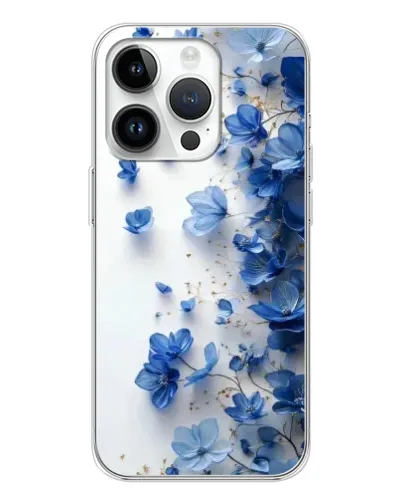 Чехол для Huawei Honor X7d с картинкой «Голубой цветочный каскад»