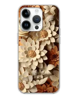 Чехол для Huawei Honor X7d с картинкой «Бежевый флористический декор»
