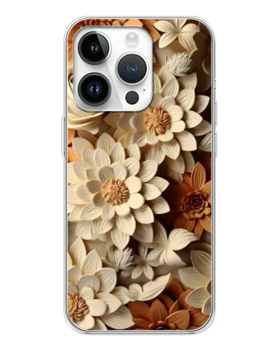 Чехол для Huawei Honor X7d с картинкой «Бежевый флористический декор»