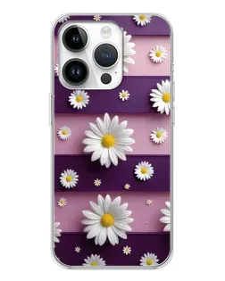Чехол для Huawei Honor X7d с картинкой «Ромашки на фиолетовом»