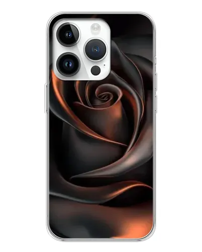 Чехол для Huawei Honor X7d с картинкой «Шелковая черная роза»
