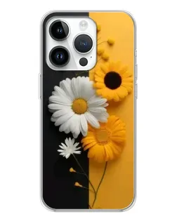 Чехол для Huawei Honor X7d с картинкой «Подсолнух и ромашка»