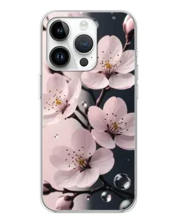 Чехол для Huawei Honor X7d с картинкой «Нежная сакура и капли»