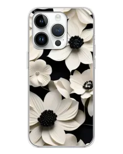 Чехол для Huawei Honor X7d с картинкой «Объемные белые цветы»