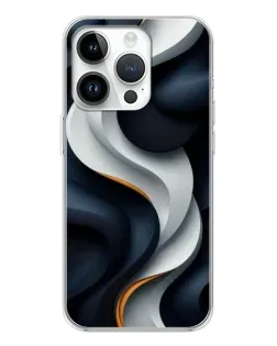 Чохол для Huawei Honor X7d з картинкою «Об'ємні чорно-білі стрічки»