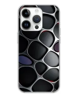 Чехол для Huawei Honor X7d с картинкой «Объемная темная решетка»