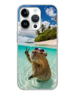 Чохол для Huawei Honor X7d з картинкою «Капібара на морі»