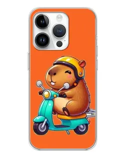 Чохол для Huawei Honor X7d з картинкою «Капібара на скутері»