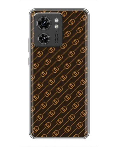 Чехол для Huawei Honor X8 5G с картинкой «Gucci — золотые диагонали»