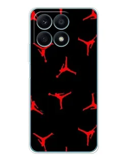 Чохол для Huawei Honor X8a з картинкою «Jordan Red Pattern» Чохол для Huawei Honor X8a з картинкою «Jordan Red Pattern»
