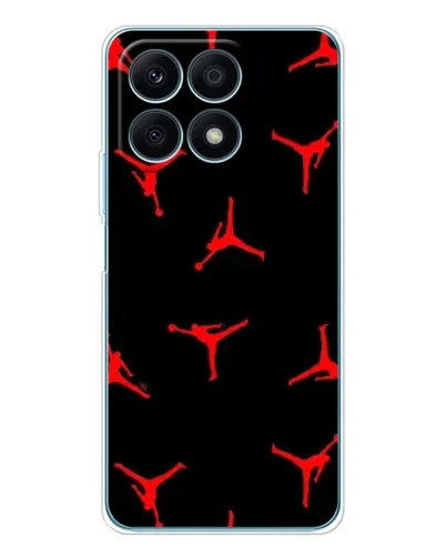 Чехол для Huawei Honor X8a с картинкой «Jordan Red Pattern» Чехол для Huawei Honor X8a с картинкой «Jordan Red Pattern»