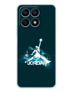 Чохол для Huawei Honor X8a з картинкою «Jordan Blue Fire» Чохол для Huawei Honor X8a з картинкою «Jordan Blue Fire»