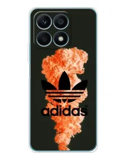 Чехол для Huawei Honor X8a с картинкой «Оранжевый дым Adidas» Чехол для Huawei Honor X8a с картинкой «Оранжевый дым Adidas»