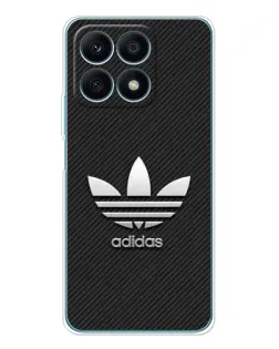 Чехол для Huawei Honor X8a с картинкой «Adidas Карбоновая текстура»