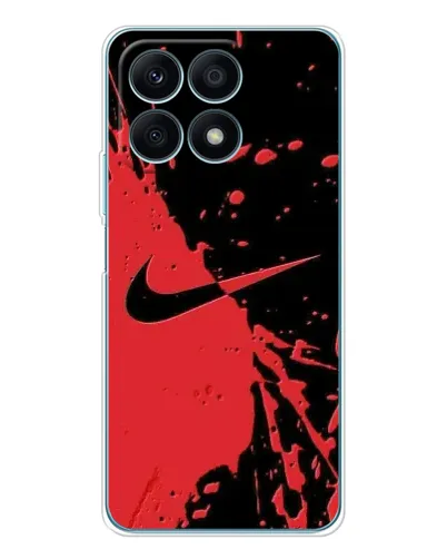 Чехол для Huawei Honor X8a с картинкой «Красные брызги Nike» Чехол для Huawei Honor X8a с картинкой «Красные брызги Nike»
