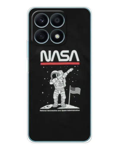 Чехол для Huawei Honor X8a с картинкой «NASA — шагаем по Луне» Чехол для Huawei Honor X8a с картинкой «NASA — шагаем по Луне»