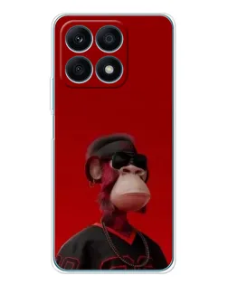 Чохол для Huawei Honor X8a з картинкою «Bored Ape в червоному» Чохол для Huawei Honor X8a з картинкою «Bored Ape в червоному»