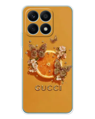 Чехол для Huawei Honor X8a с картинкой «Gucci — золотые бабочки» Чехол для Huawei Honor X8a с картинкой «Gucci — золотые бабочки»