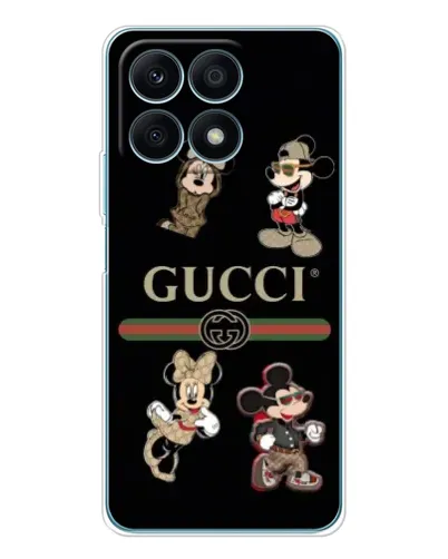 Чехол для Huawei Honor X8a с картинкой «Gucci — герои Disney и монограмма» Чехол для Huawei Honor X8a с картинкой «Gucci — герои Disney и монограмма»