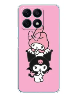 Чехол для Huawei Honor X8a с картинкой «My Melody и Kuromi» Чехол для Huawei Honor X8a с картинкой «My Melody и Kuromi»