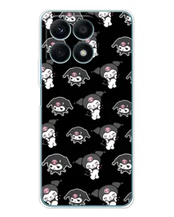 Чехол для Huawei Honor X8a с картинкой «Черный паттерн Kuromi» Чехол для Huawei Honor X8a с картинкой «Черный паттерн Kuromi»