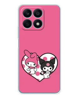 Чехол для Huawei Honor X8a с картинкой «Kuromi и My Melody» Чехол для Huawei Honor X8a с картинкой «Kuromi и My Melody»