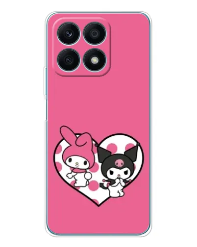 Чехол для Huawei Honor X8a с картинкой «Kuromi и My Melody»