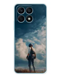 Чохол для Huawei Honor X8a з картинкою «Герой PUBG на скелі» Чохол для Huawei Honor X8a з картинкою «Герой PUBG на скелі»