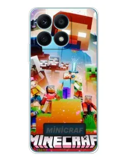 Чехол для Huawei Honor X8a с картинкой «Minecraft герои игры»