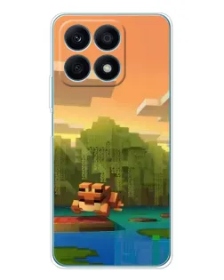 Чехол для Huawei Honor X8a с картинкой «Майнкрафт закат солнца» Чехол для Huawei Honor X8a с картинкой «Майнкрафт закат солнца»