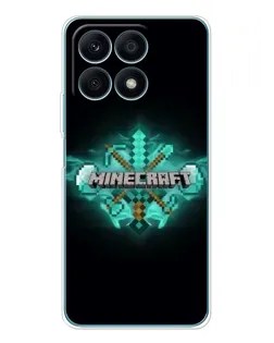 Чехол для Huawei Honor X8a с картинкой «Minecraft Diamond лого» Чехол для Huawei Honor X8a с картинкой «Minecraft Diamond лого»