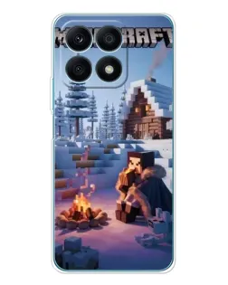 Чехол для Huawei Honor X8a с картинкой «Зимний Minecraft» Чехол для Huawei Honor X8a с картинкой «Зимний Minecraft»