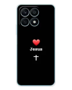 Чохол для Huawei Honor X8a з картинкою «Серце - Jesus»